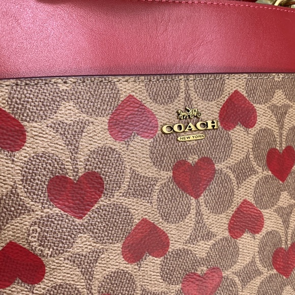 Authentic coach 1941 Coated Signature Canvas/refined calf leather top zip Crosby - Picture 2 of 14